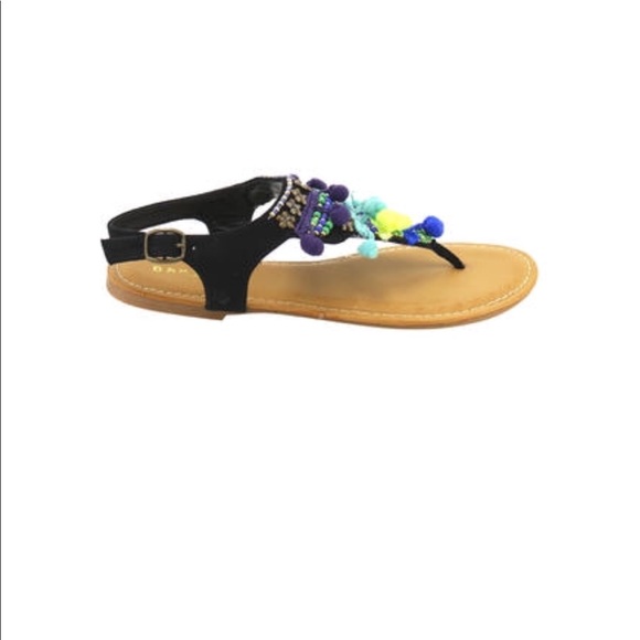 BAMBOO Women's Pompom Slingback sandal - Picture 2 of 8